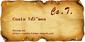 Csala Tímea névjegykártya